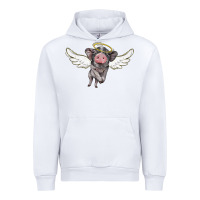 White angel baby pig Urban Hoodie - BarkalooDesign