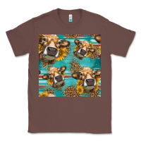 Chestnut western sunflowers cow seamless pattern Classic Tee - HRA Design Shop