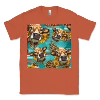 Copper western sunflowers cow seamless pattern Classic Tee - HRA Design Shop