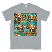 Heather Grey western sunflowers cow seamless pattern Classic Tee - HRA Design Shop