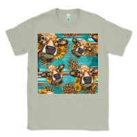 Matcha western sunflowers cow seamless pattern Classic Tee - HRA Design Shop
