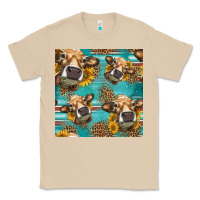 Mushroom western sunflowers cow seamless pattern Classic Tee - HRA Design Shop