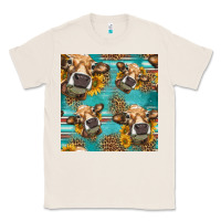 Natural western sunflowers cow seamless pattern Classic Tee - HRA Design Shop