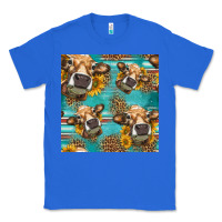 True Royal western sunflowers cow seamless pattern Classic Tee - HRA Design Shop