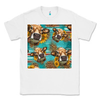 White western sunflowers cow seamless pattern Classic Tee - HRA Design Shop