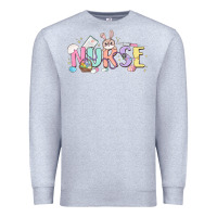 Heather Grey easter nurse Premium Sweatshirt - MaliasSmallBusiness