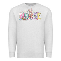 Oatmeal Heather easter nurse Premium Sweatshirt - MaliasSmallBusiness