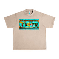 French Oak teacher license plate Urban Heavy Tee - BarkalooDesign