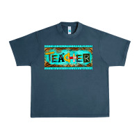 Midnight Navy teacher license plate Urban Heavy Tee - BarkalooDesign