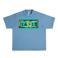 Pebble Blue teacher license plate Urban Heavy Tee - BarkalooDesign