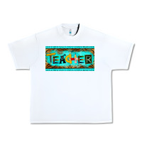 White teacher license plate Urban Heavy Tee - BarkalooDesign