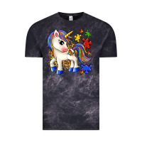 Cloud Black autism unicorn Vintage Tee - Zillion Design Studio