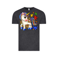 Vintage Black autism unicorn Vintage Tee - Zillion Design Studio