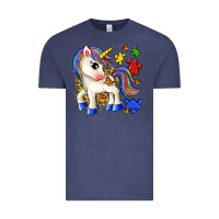 Vintage Denim autism unicorn Vintage Tee - Zillion Design Studio