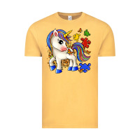 Vintage Mustard autism unicorn Vintage Tee - Zillion Design Studio