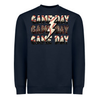 Navy game day game day baseball lightning bolt Heavyweight Sweatshirt - Zillion Design Studio