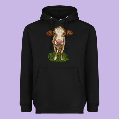 Simmental Heifer Heavyweight Hoodie Designed By Lillyallendesigns