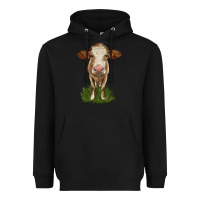 Black simmental heifer Heavyweight Hoodie - LillyAllenDesigns