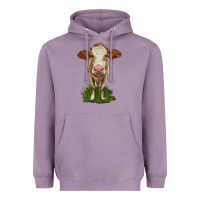 Lavender simmental heifer Heavyweight Hoodie - LillyAllenDesigns
