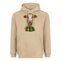 Mushroom simmental heifer Heavyweight Hoodie - LillyAllenDesigns