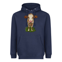 Navy simmental heifer Heavyweight Hoodie - LillyAllenDesigns