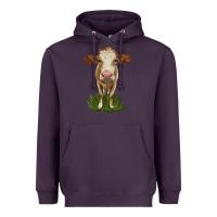 Plum simmental heifer Heavyweight Hoodie - LillyAllenDesigns