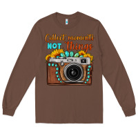 Chestnut collect moments not things sunflower gemstone vintage camera Long Sleeve Tee - FaDigitalArtStudio