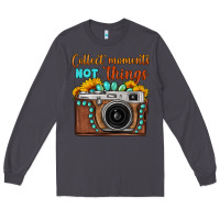 Smoke collect moments not things sunflower gemstone vintage camera Long Sleeve Tee - FaDigitalArtStudio