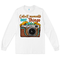 White collect moments not things sunflower gemstone vintage camera Long Sleeve Tee - FaDigitalArtStudio