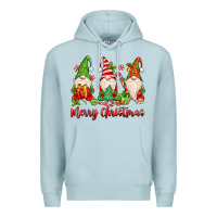 Blue Mist merry christmas gnomes Premium Hoodie - MaliasSmallBusiness