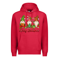 Cardinal merry christmas gnomes Premium Hoodie - MaliasSmallBusiness
