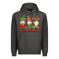 Charcoal Heather merry christmas gnomes Premium Hoodie - MaliasSmallBusiness