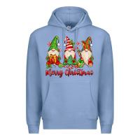 Colony Blue merry christmas gnomes Premium Hoodie - MaliasSmallBusiness