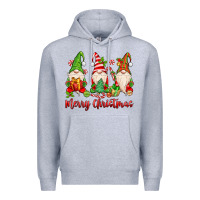 Heather Grey merry christmas gnomes Premium Hoodie - MaliasSmallBusiness