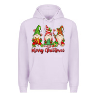 Lilac merry christmas gnomes Premium Hoodie - MaliasSmallBusiness