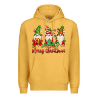 Mustard merry christmas gnomes Premium Hoodie - MaliasSmallBusiness