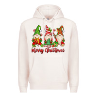 Pale Pink merry christmas gnomes Premium Hoodie - MaliasSmallBusiness