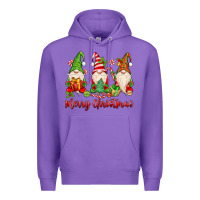 Purple merry christmas gnomes Premium Hoodie - MaliasSmallBusiness