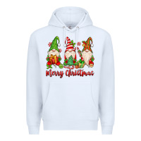 White merry christmas gnomes Premium Hoodie - MaliasSmallBusiness