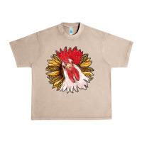 French Oak sunflower with rooster Urban Heavy Tee - RanaPortraitStore
