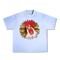 Grape Ice sunflower with rooster Urban Heavy Tee - RanaPortraitStore
