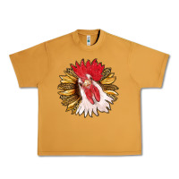 Peanut Butter sunflower with rooster Urban Heavy Tee - RanaPortraitStore