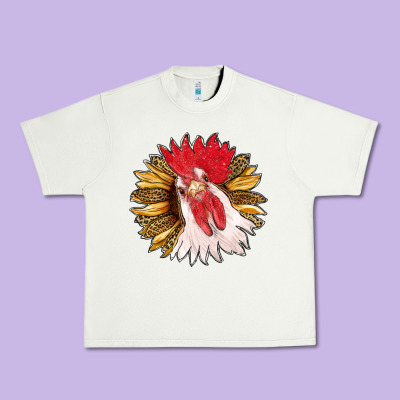 Sunflower With Rooster Urban Heavy Tee Designed By Ranaportraitstore