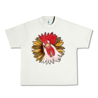 Pistachio sunflower with rooster Urban Heavy Tee - RanaPortraitStore