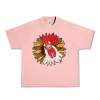 Salmon sunflower with rooster Urban Heavy Tee - RanaPortraitStore