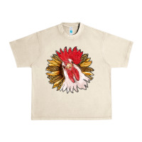 Sandshell sunflower with rooster Urban Heavy Tee - RanaPortraitStore