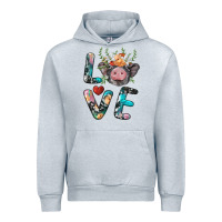Heather Grey pig love Urban Hoodie - BarkalooDesign