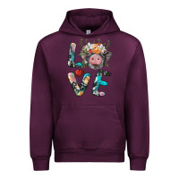 Mauve Wine pig love Urban Hoodie - BarkalooDesign