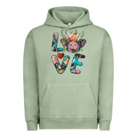 Pigment Oil Green pig love Urban Hoodie - BarkalooDesign