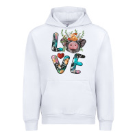 White pig love Urban Hoodie - BarkalooDesign